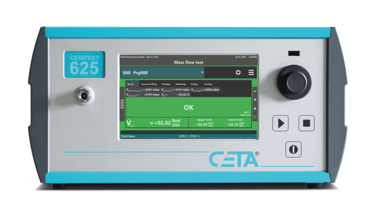 Mass Flow Tester CETATEST 625 with Therman Mass Flow Sensor