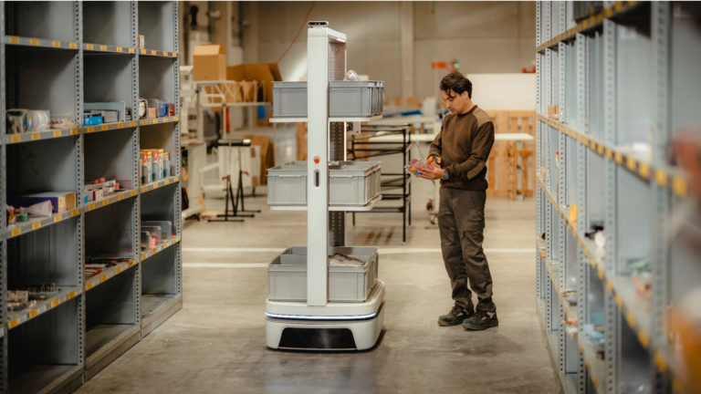 ABS/PMMA thermoformed housing for Zeal Runner warehouse robot (winner IF Award 2025)