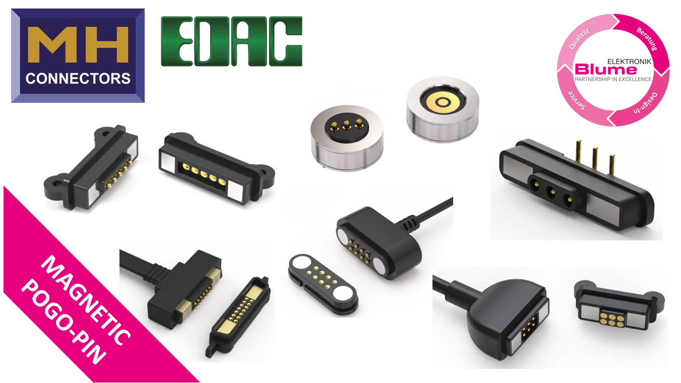 Die neuen magnetischen Spring Loaded (Pogo-Pin) Steckverbinder von EDAC