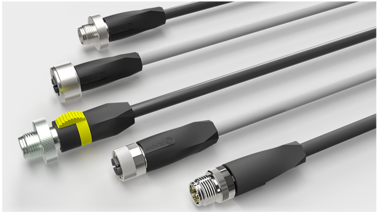 M12 D- and X-coded data connection cables