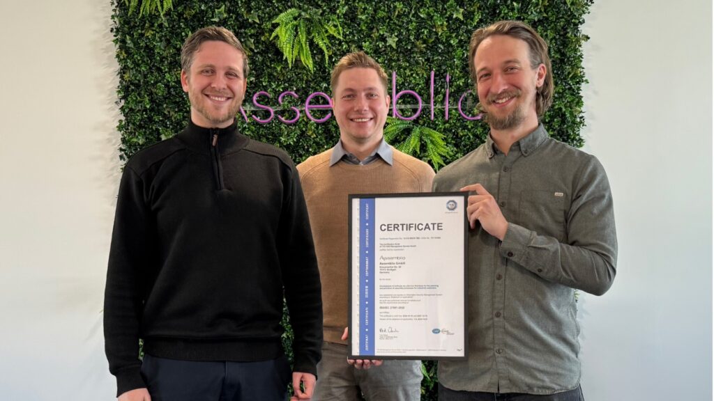 Assemblio erhält ISO 27001-Zertifikat