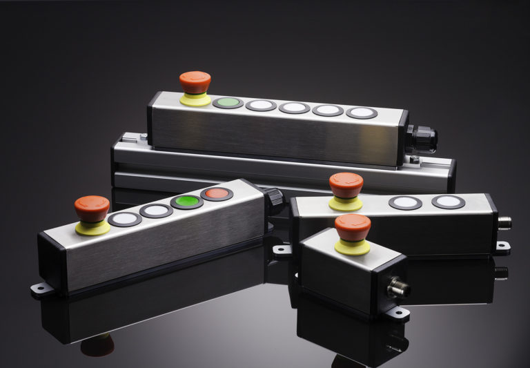 stainless steel enclosure specially designed for the mounting to profile rails