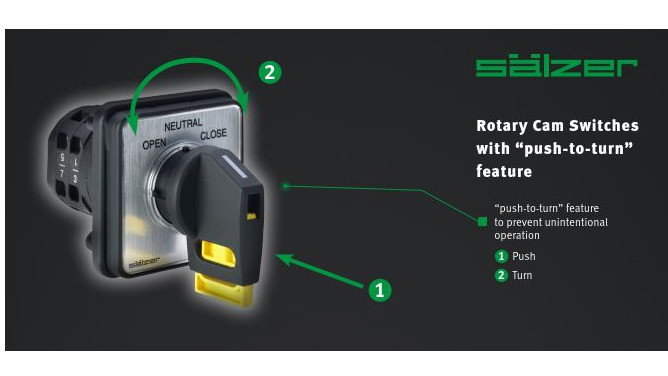 Rotary Cam Switches with >>push-to-turn