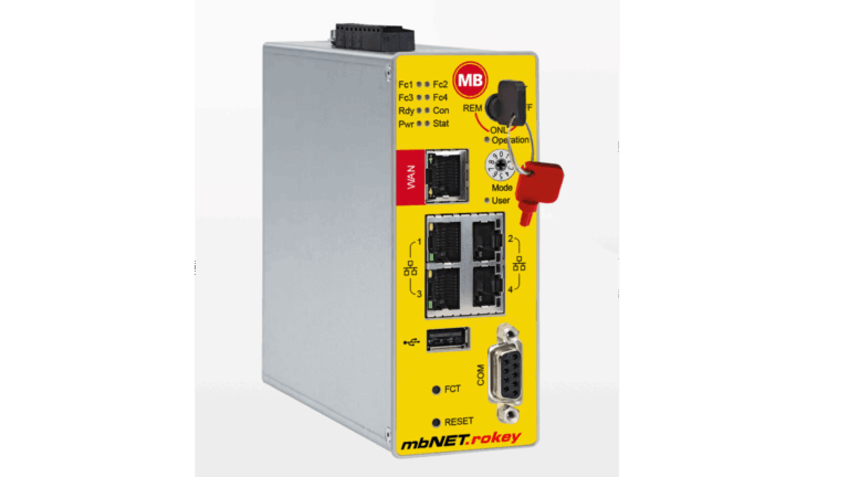 mbNET.rokey – Secure industrial router with keyswitch