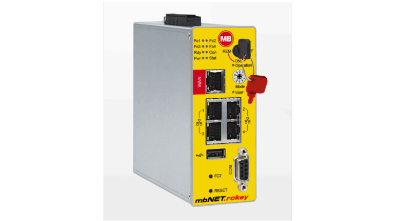 mbNET.rokey – Sicherer Industrierouter mit Schlüsselschalter