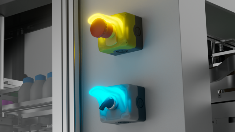 ES series housing with illuminated guard and buzzer