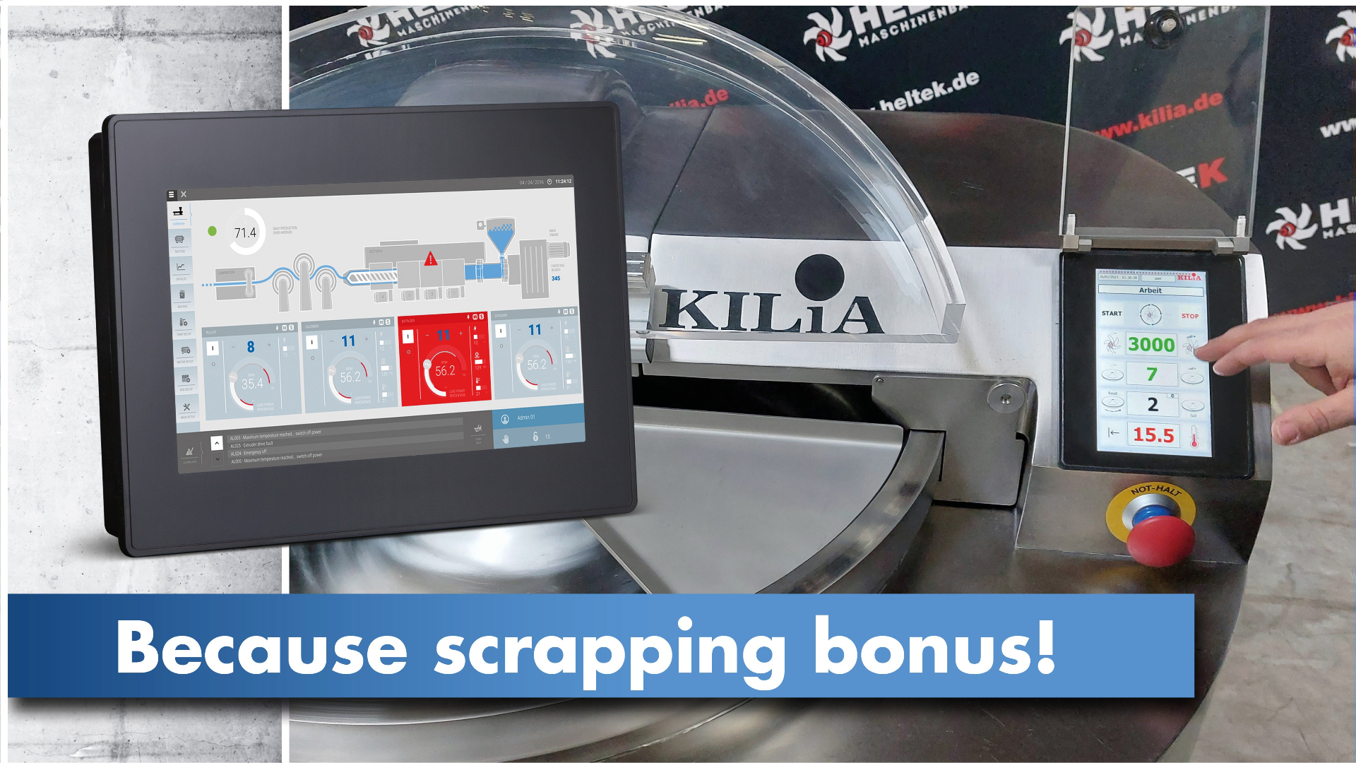 Retrofitted used machines with new basic panels from Kraus & Naimer