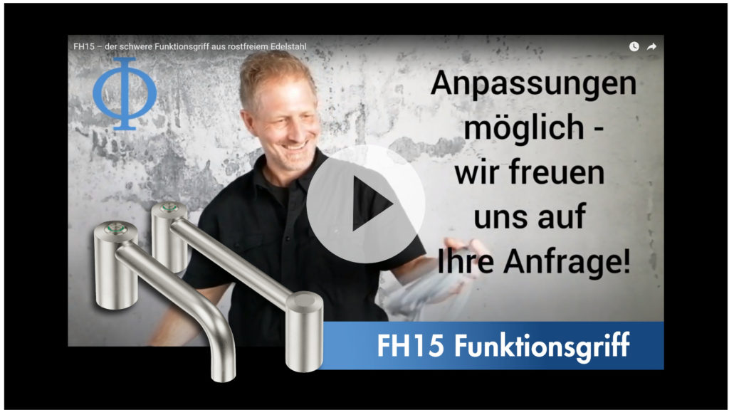 Absolut robuster Maschinengriff + integrierter Drucktaster = FH15