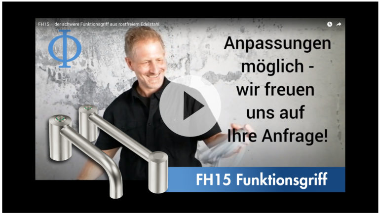 Absolut robuster Maschinengriff + integrierter Drucktaster = FH15