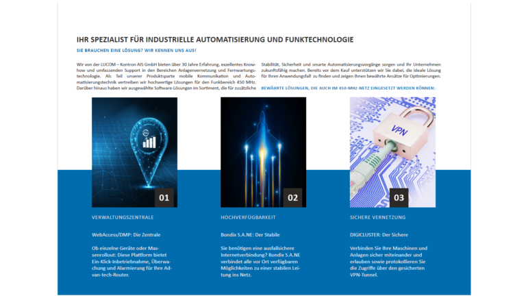LUCOM Brochure – Solution 450 MHz
