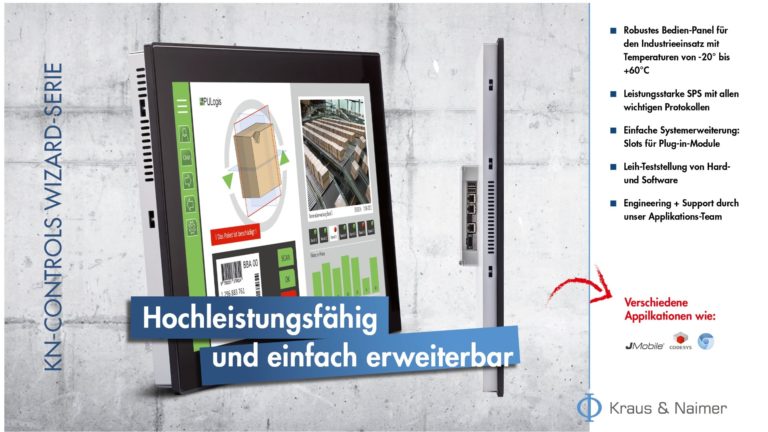 KN Controls Wizard-Serie: die All-in-one-Lösung (Steuerung und HMI)