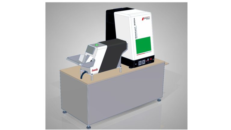 feedy combined with laser marking unit