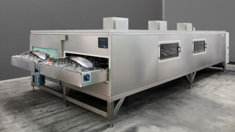 Continuous furnace with cooling zone