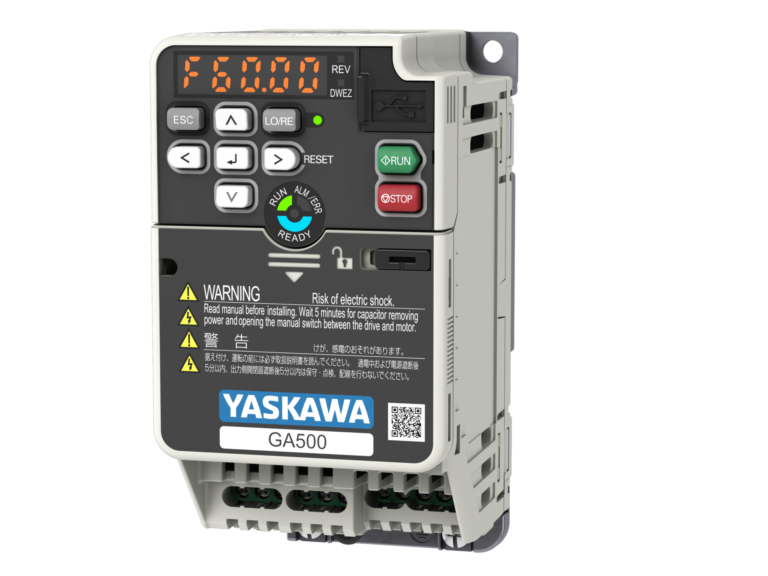 Compact GA500 inverter drive – Flexible app-based motor selection and setup