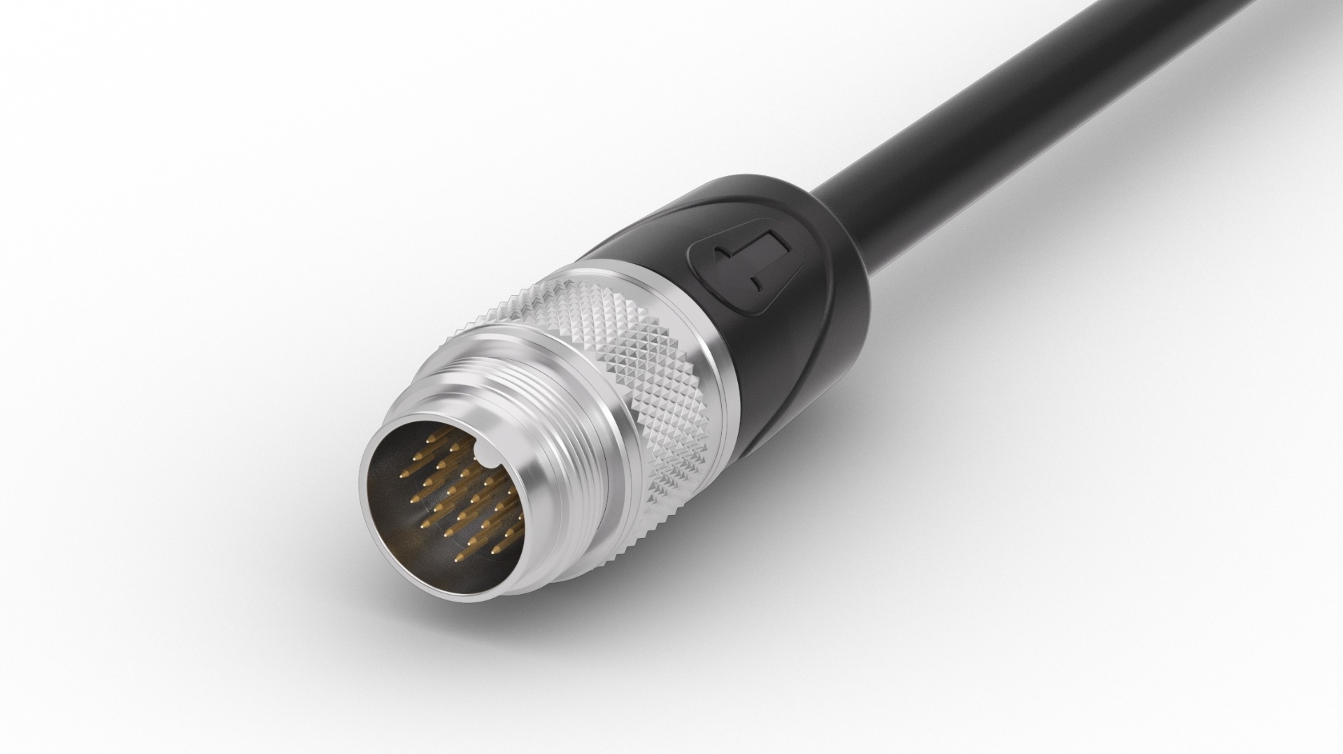 M16 Circular Connector overmoulded 24-pin