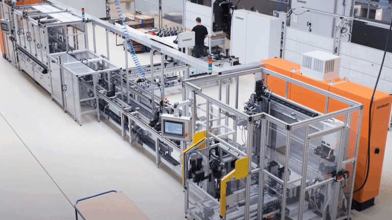 The assembly line developed by Harrandt enables the flexible assembly of up to 8 motor variants without set-up work. With its high precision, efficient cycle times and innovative test procedures, it stands for automation, quality and process reliability.