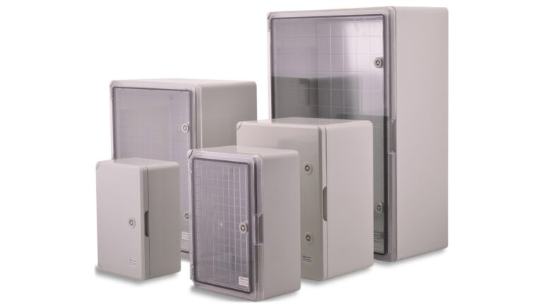 ABS plastic control cabinet housing series FLEET gray/transparent by BOXEXPERT