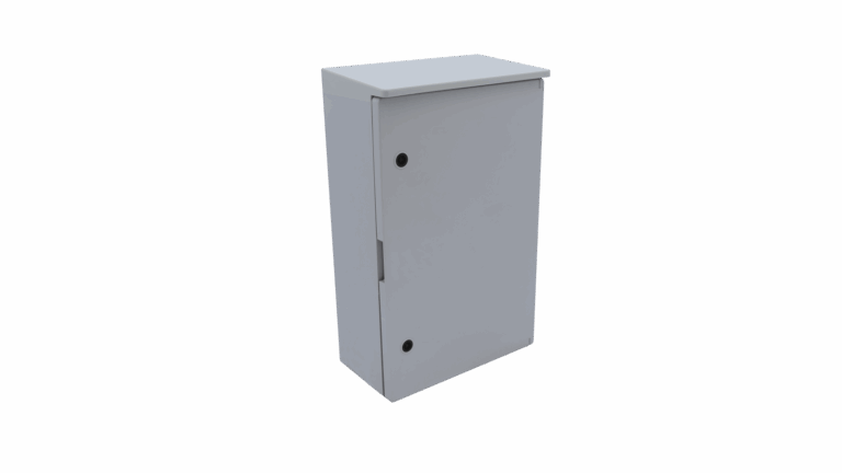 New BOXEXPERT ABS control cabinet housing from the FLEET series with integrated rain cover – robust, rainproof, versatile.