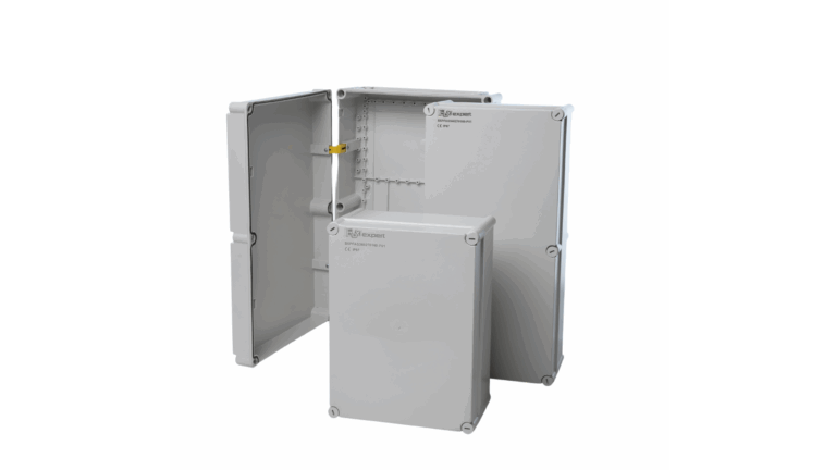 ABS plastic control cabinet housing series PERLE ABS gray by BOXEXPERT