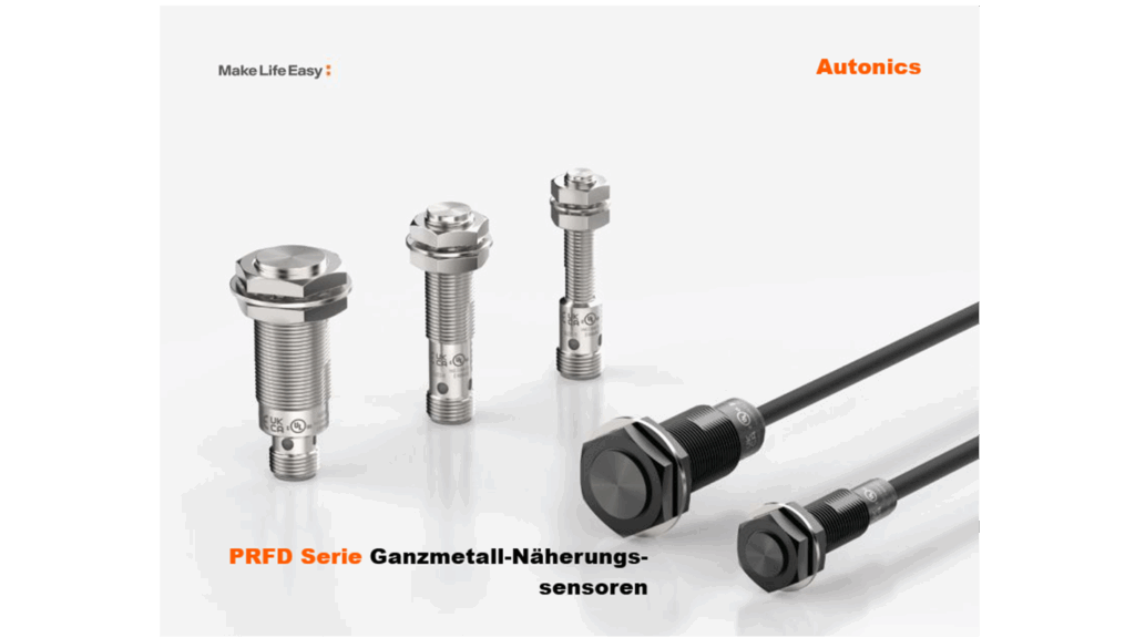 PRFD-K Series :  Inductive Full-Metal Long-Distance Proximity Sensors (Factor 1 on Fe/Al)