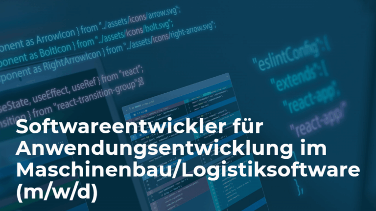 Software Developer for Application Development in Mechanical Engineering/Logistics Software (m/f/d)