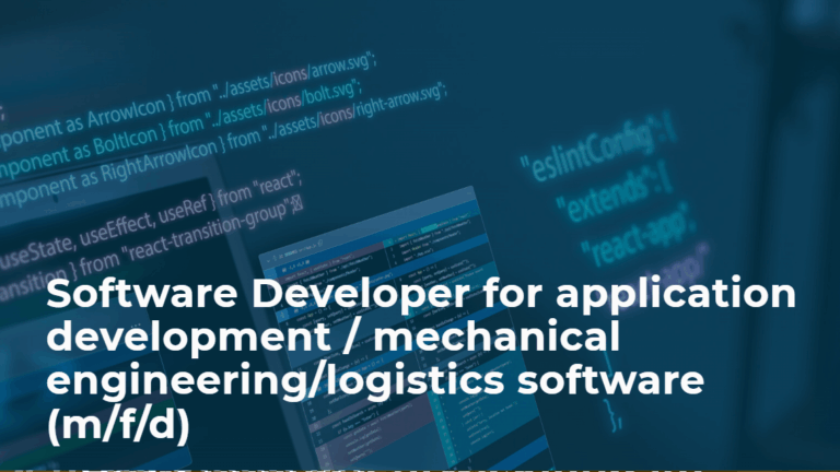 Software Developer for Application Development in Mechanical Engineering/Logistics Software (m/f/d)