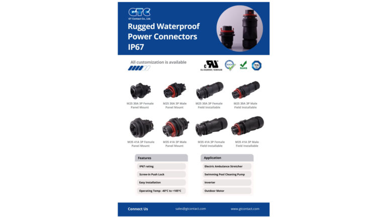 Wasserdichte Power Steckverbinder