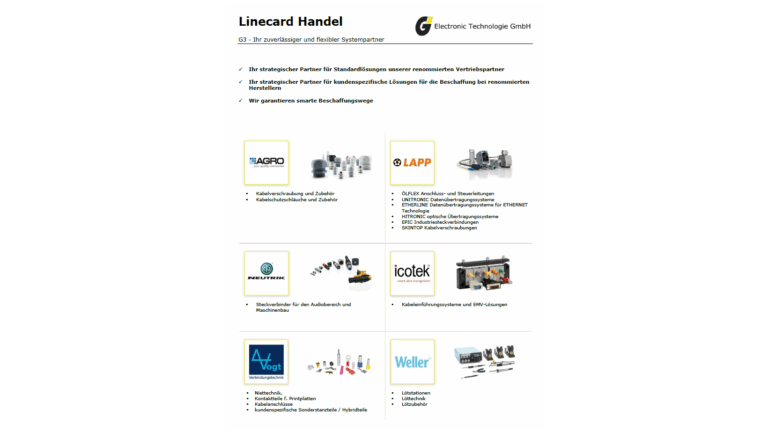 Ihr strategischer Partner für Standardlösungen unserer renommierten Vertriebspartner.