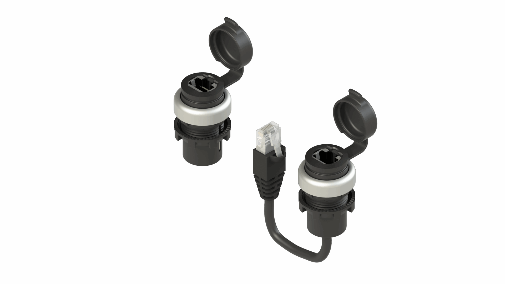 RJ45 network sockets tested up to category 6 (10 Gb/s)