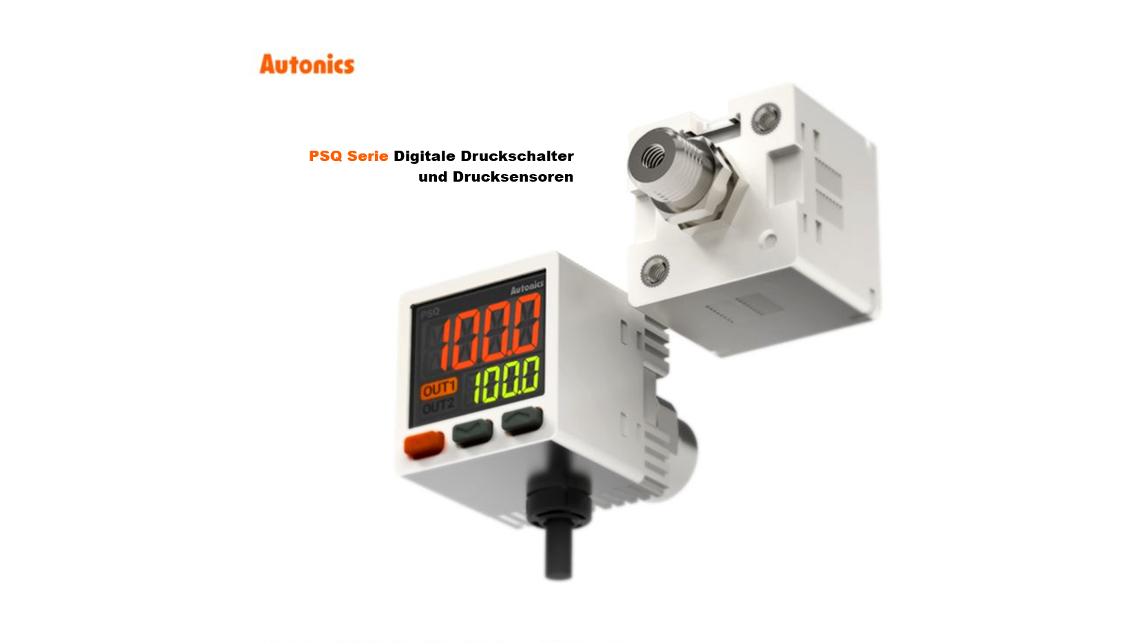 PSQ Series : Dual Display Digital Pressure Sensors