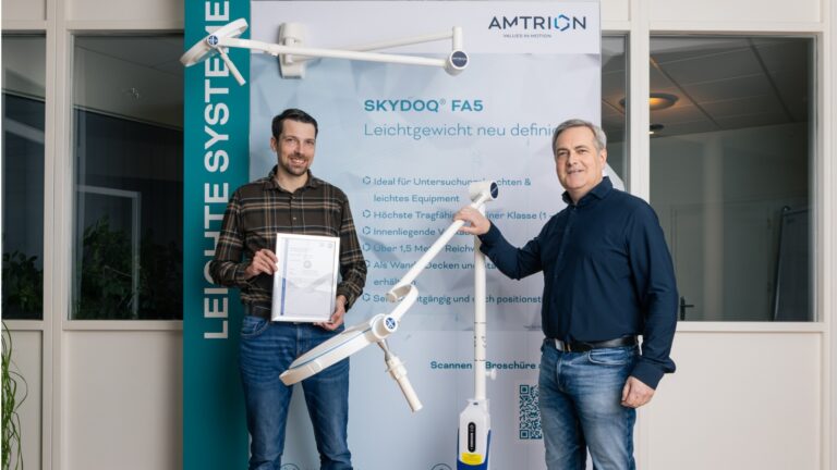 AMTRION receives IECEE CB Test Report and NRTL certification for Spring arm 5