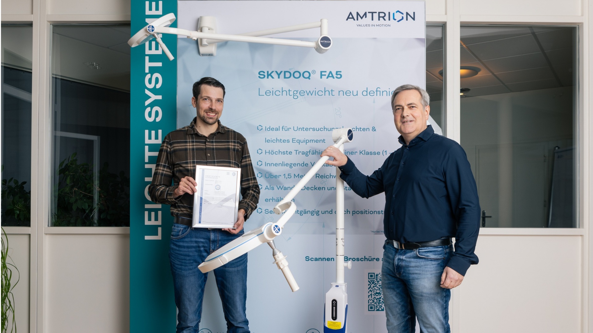 AMTRION receives IECEE CB Test Report and NRTL certification for Spring arm 5