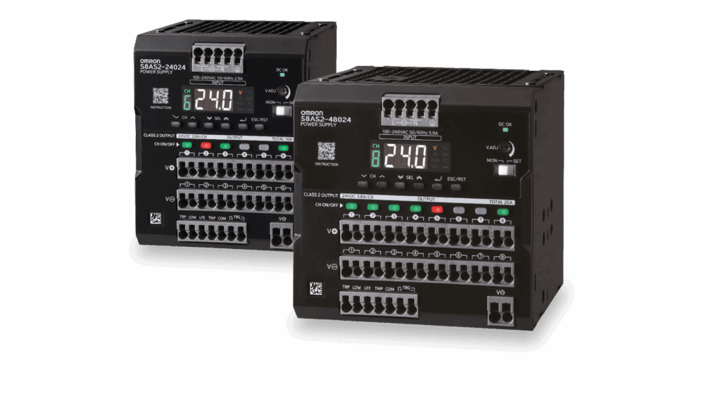 OMRON’s S8AS2 smart power supply integrates power, protection, and diagnostics in one unit