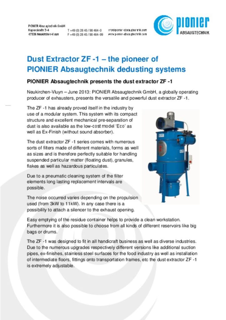 Dust Extractor ZF -1