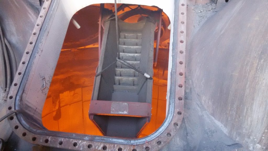 Drehschurre für Hochofenbeschickung