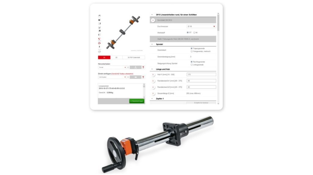Linear actuator connector configured online
