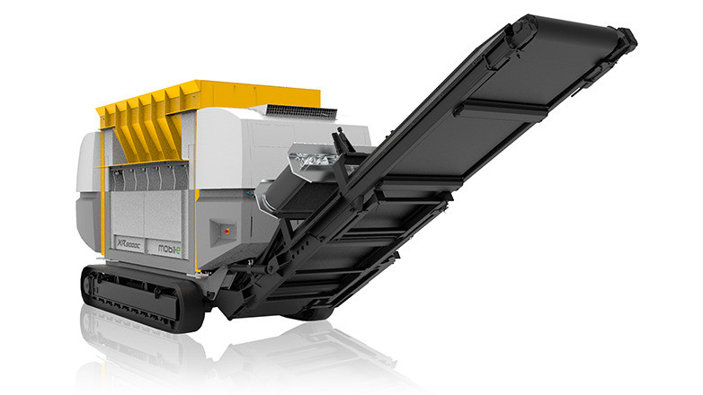 XR mobil-e: Single-shaft shredder for efficient coarse, medium and fine shredding of different material flows