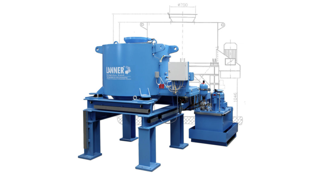 Drying of bulk materials, chips and grinding sludge – without thermal energy = centrifuges from Lanner