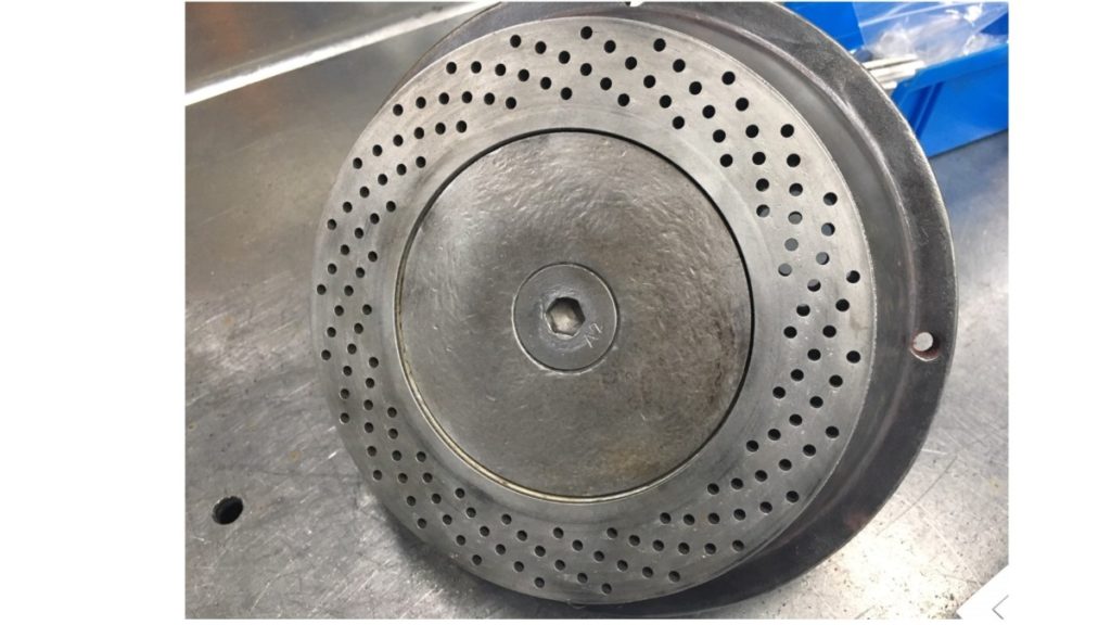 Granulatorscheibe mit BrazeCoat-Matte