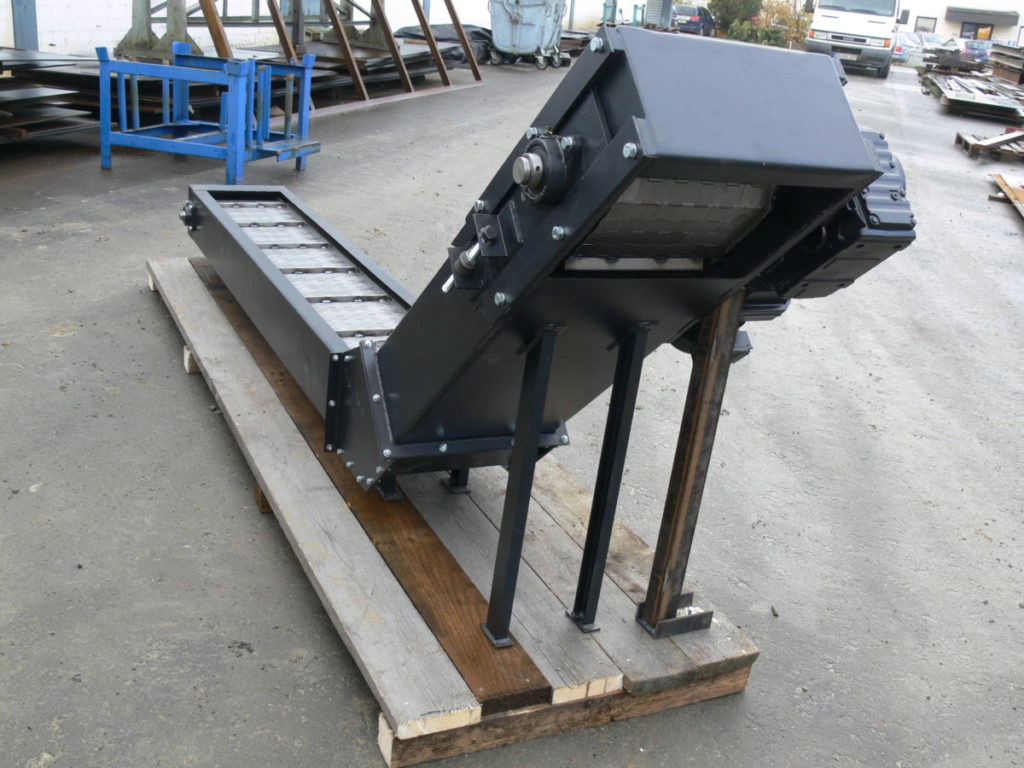 Scharnierbandförderer für Abgratreste