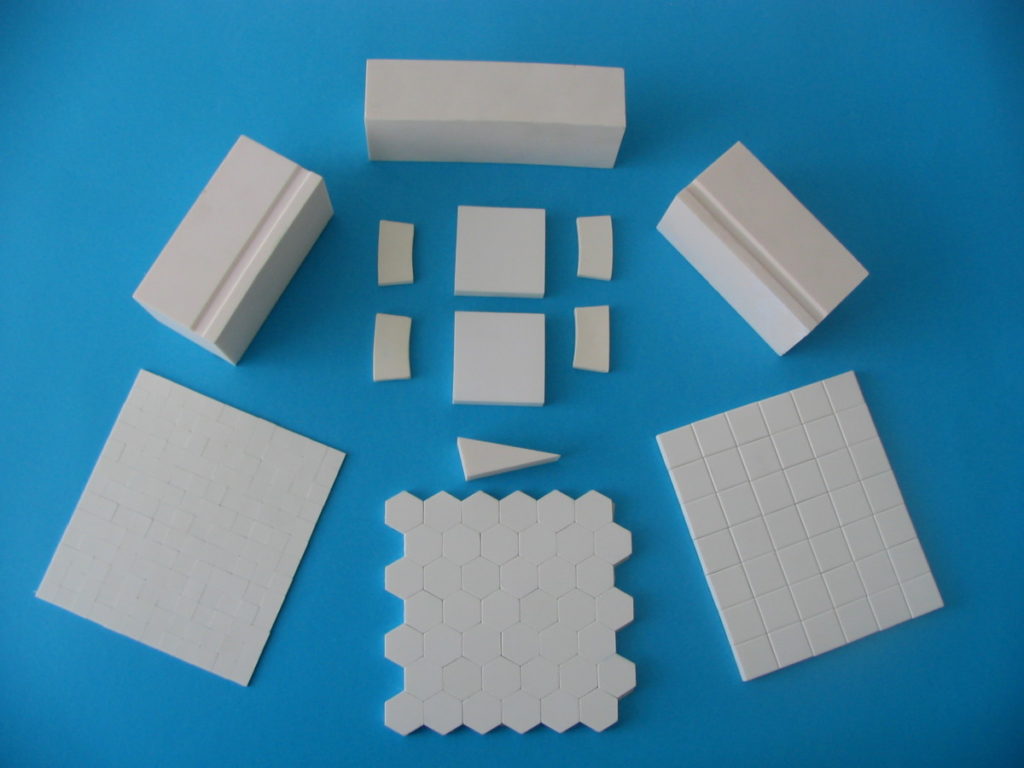 Different ceramic plates and mosaics