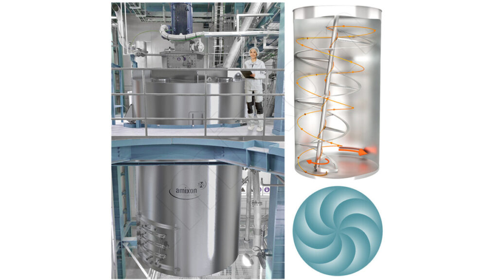 The Gyraton® silo mixer achieves optimum mixing qualities.