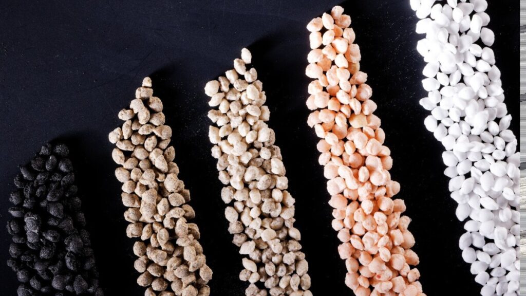 Verschiedene Arten von Granulaten nach der Verdichtung