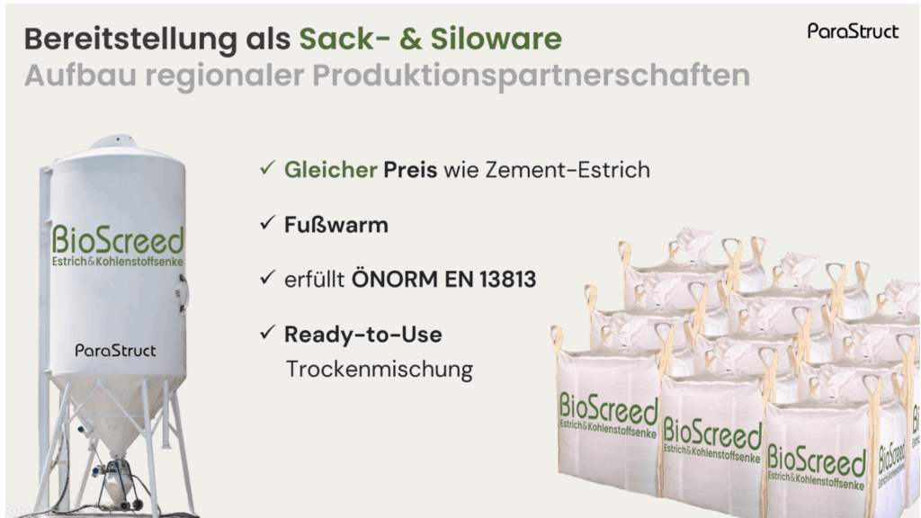 BioScreed vereint wirtschaftliche Vorteile konventioneller Estriche mit ökologischen Mehrwert von Trockenestrich