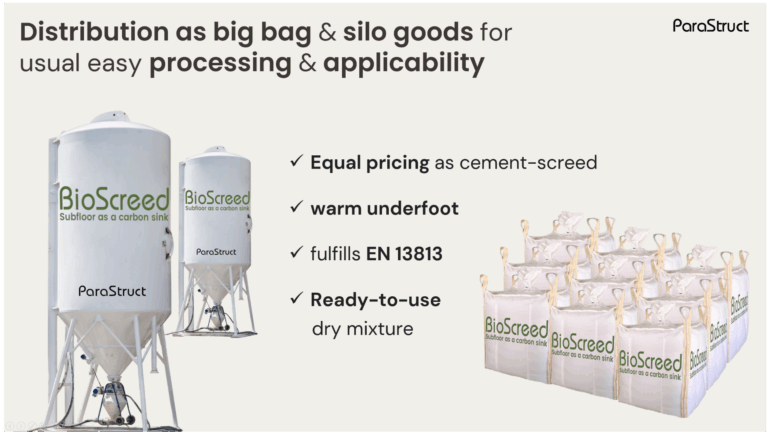 BioScreed combines the economic advantages of conventional screeds with the ecological added value of dry screeds.