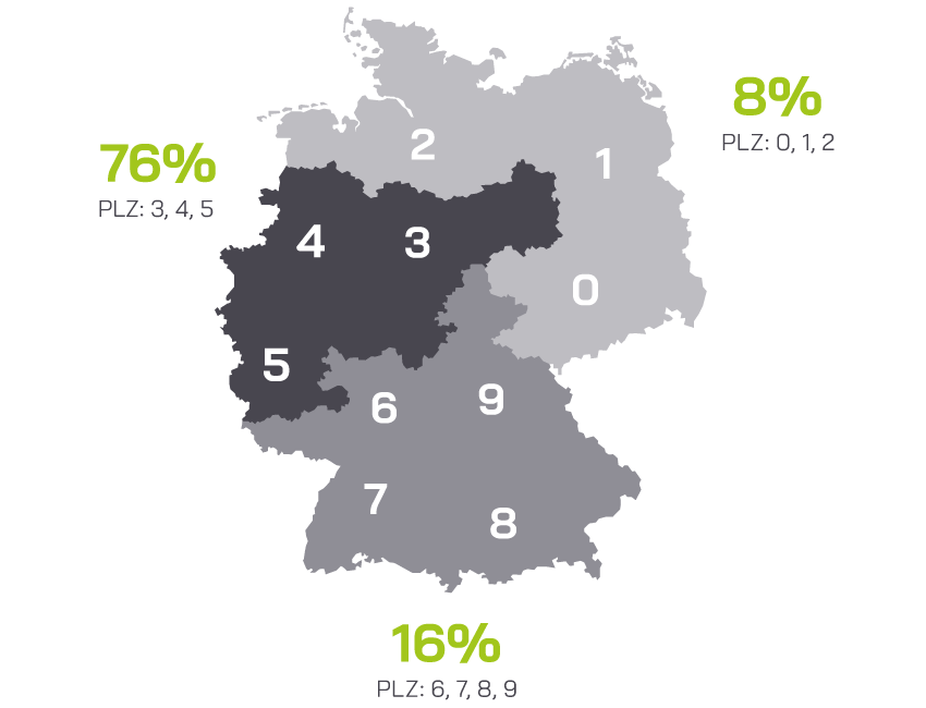 PLZ Deutschlandkarte