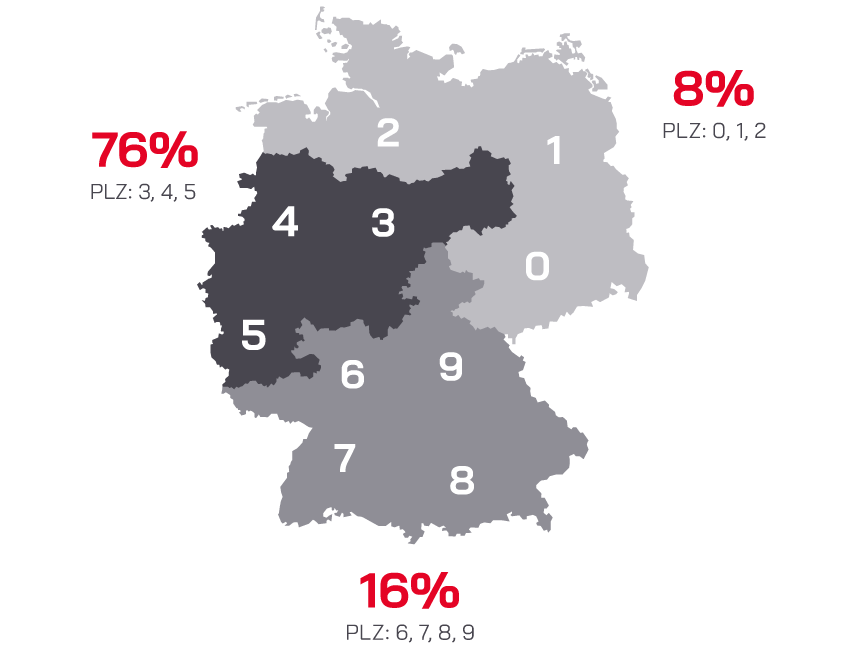 PLZ Deutschlandkarte
