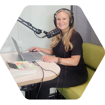 Julika Hecht Podcastaufnahme
