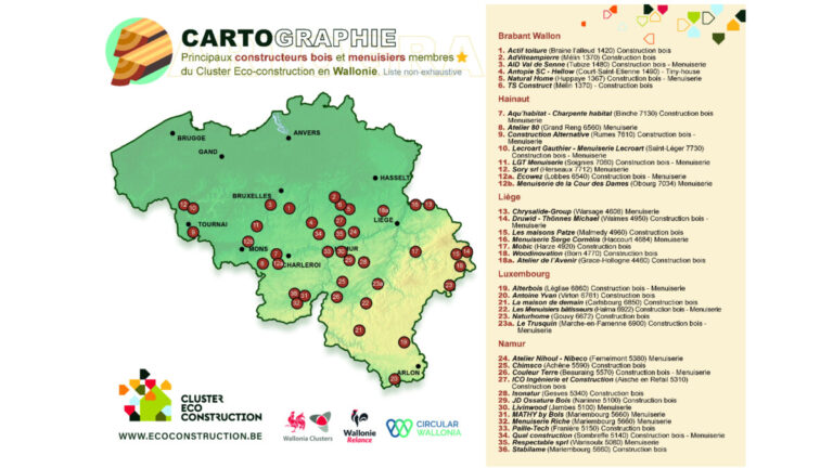 Map of timber and joinery manufacturers