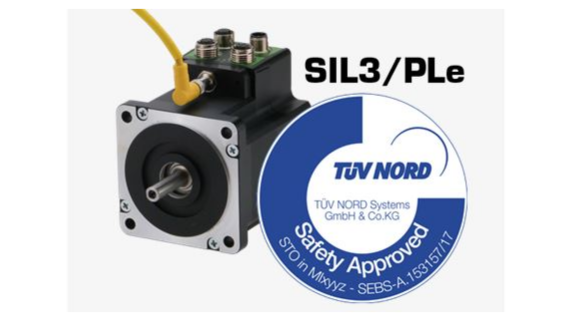 STO SIL3/PLe TÜV-geprüft für die integrierten Motoren ServoStep Größe NEMA 17-43